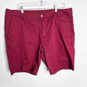 Lululemon Commission Shorts Mens 38 Slim Chinos On The Move Oxblood Red H